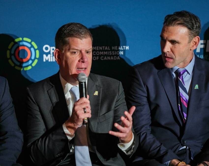 NHLPA Marty Walsh and Jay Harrison discussing First Line
