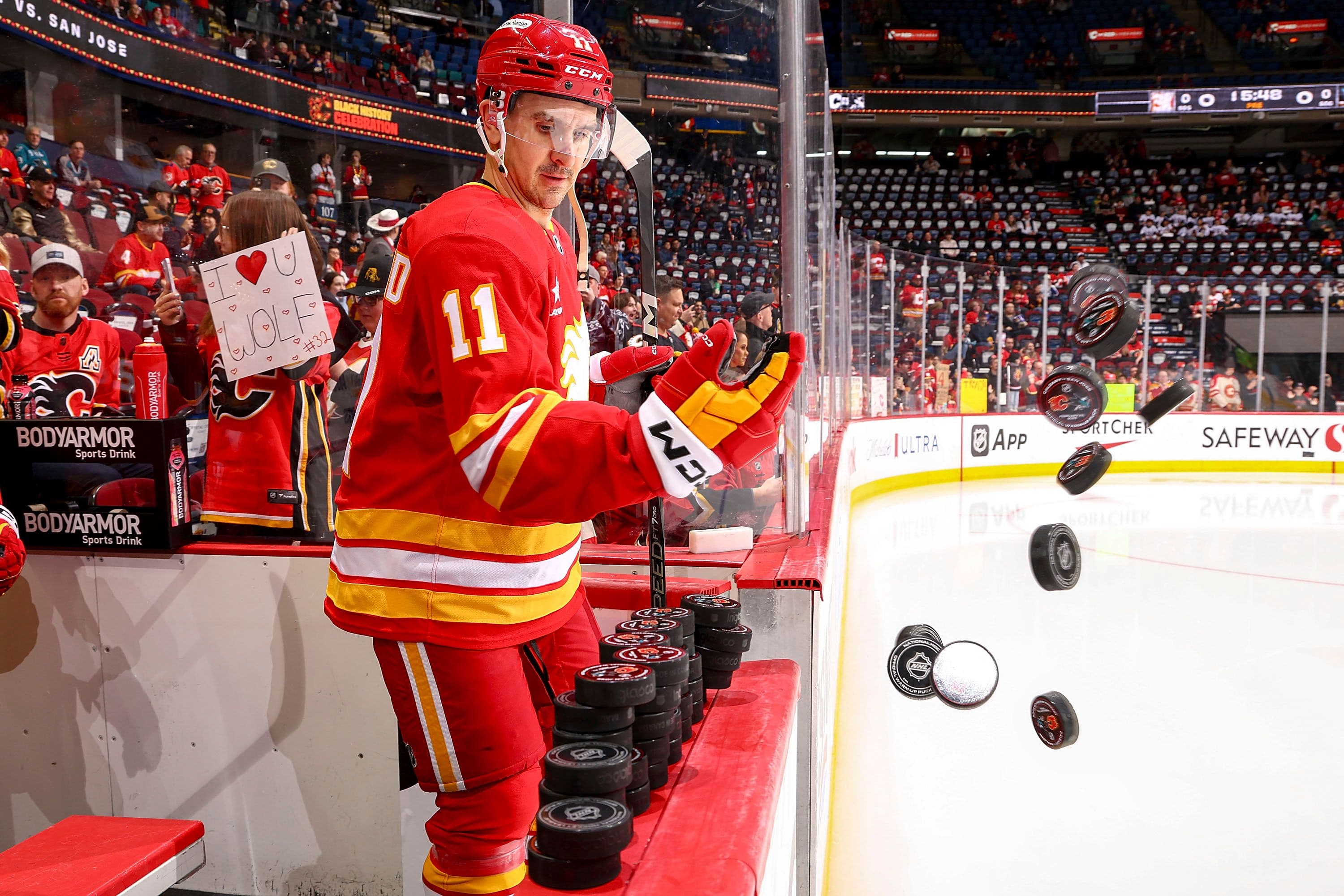 Mikael Backlund, captain of the Calgary Flames