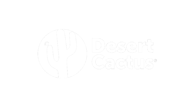Desert Cactus logo white