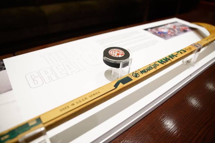 NHL players gift Alex Ovechkin a piece of hockey history to celebrate historic achievements