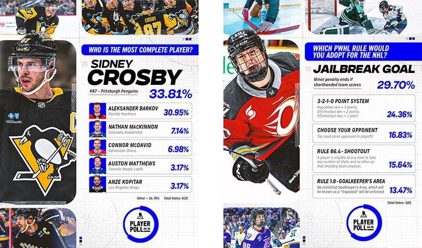 2024-25 NHLPA Player Poll results unveiled