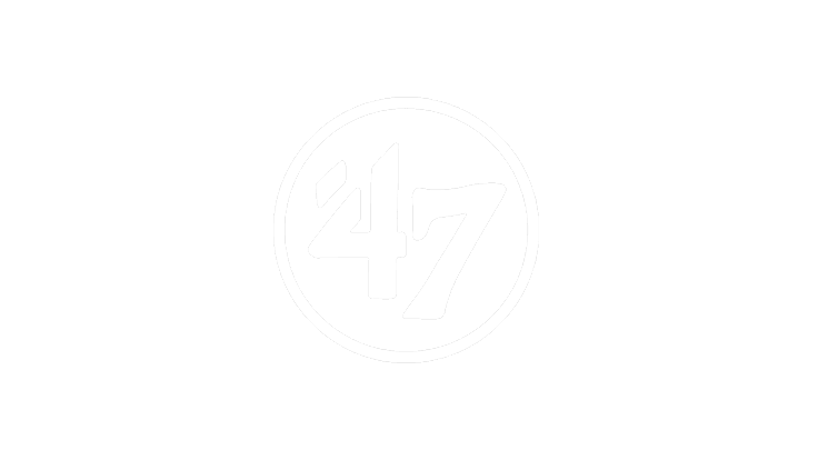 47 Logo White