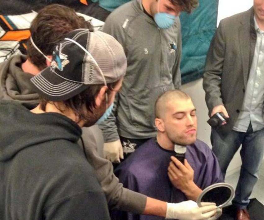 Brent Burns Shaves His Infamous Hair & Beard For A Good Cause