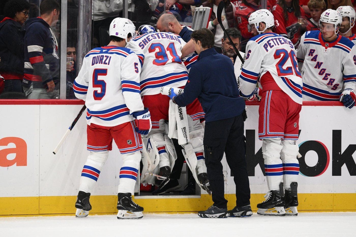 Rangers goalie Igor Shesterkin out for the season with knee injury after fall against Capitals
