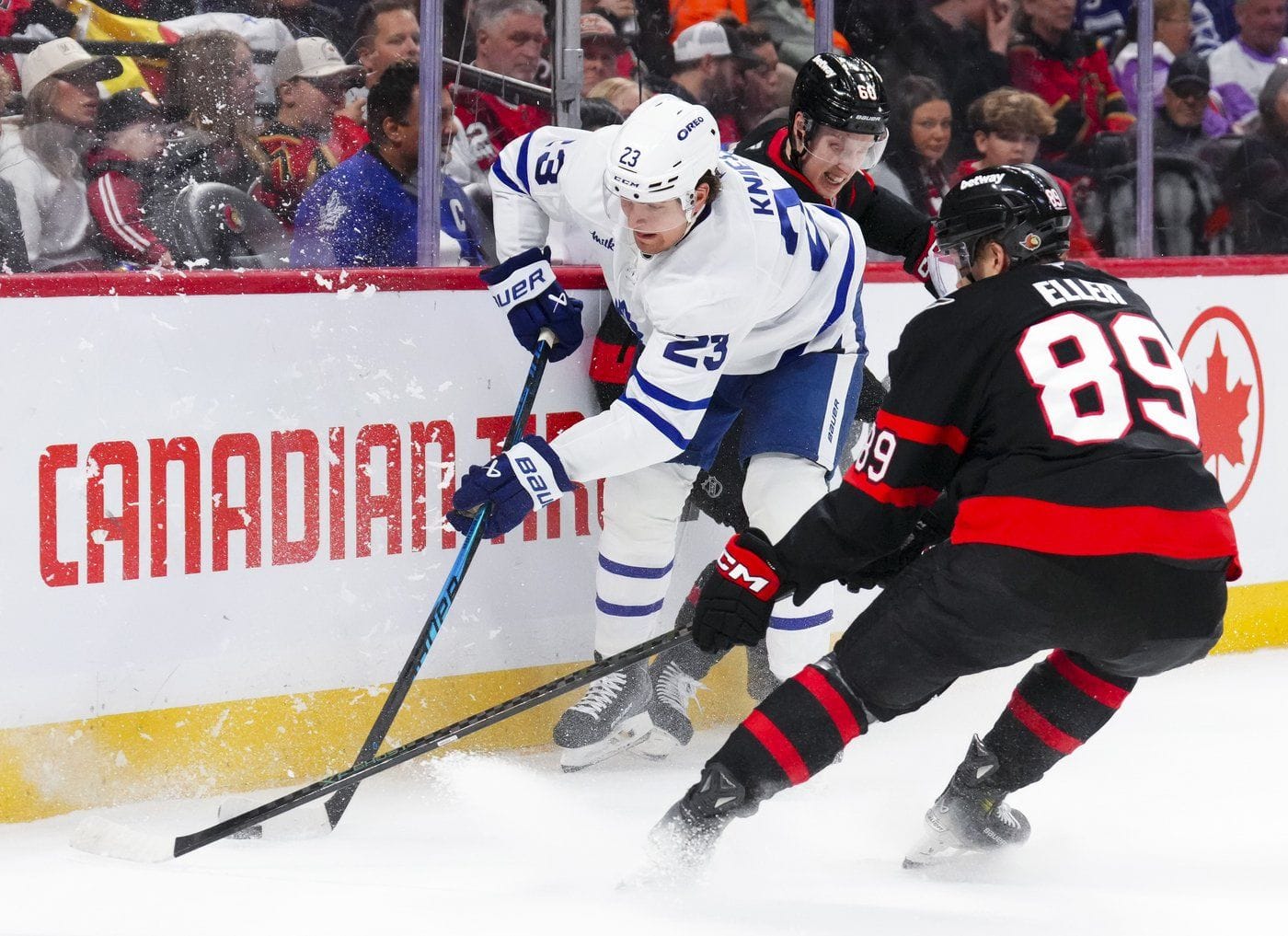 Maple Leafs acquire, sign Marchenko; Knies to Columbus in return