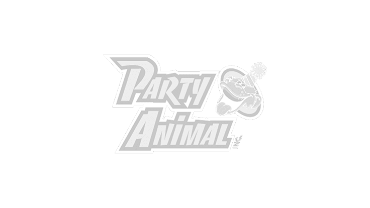 Party Animal logo greyscale