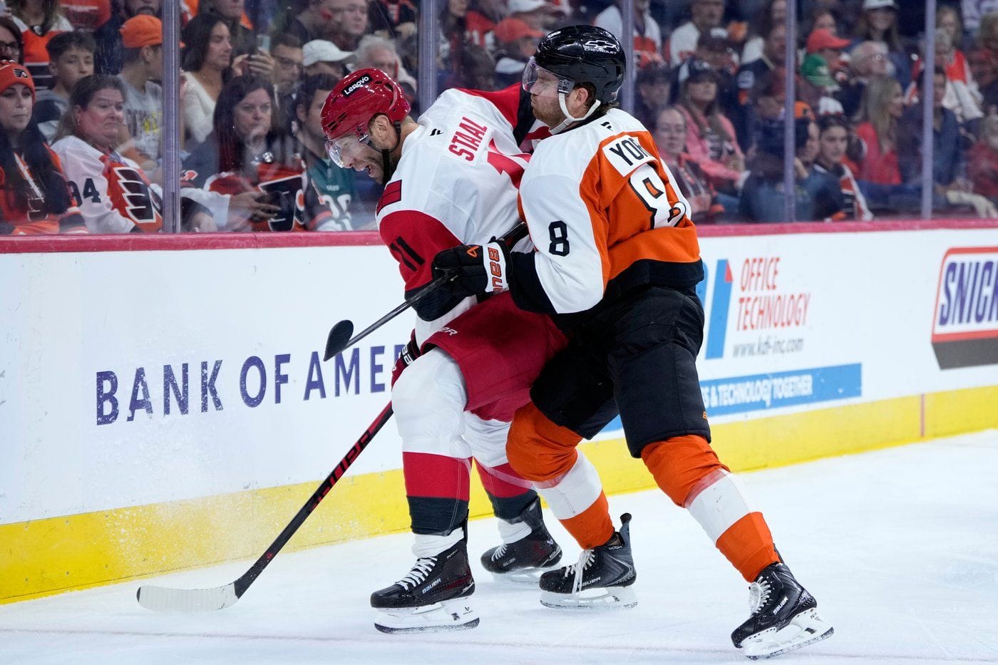 Hurricanes captain and reigning playoff MVP Jordan Staal is out 1-2 months with a torn calf muscle
