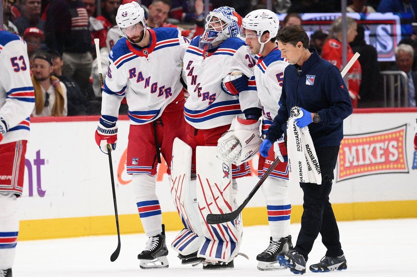 Rangers goalie Igor Shesterkin out for the season with knee injury after fall against Capitals