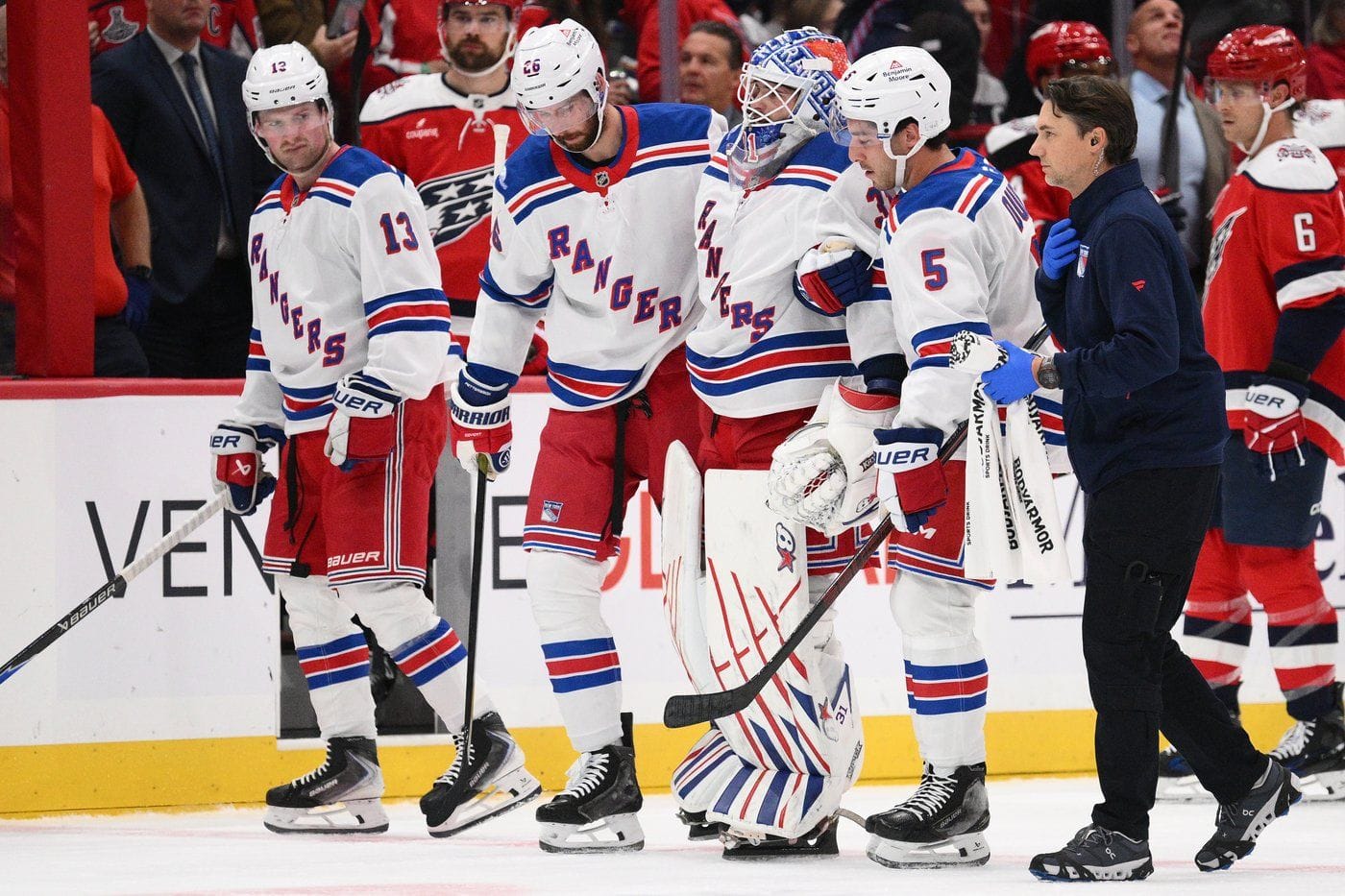 Rangers goalie Igor Shesterkin out for the season with knee injury after fall against Capitals